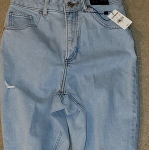 Express Blue Skinny Jeans Light Wash Distressed Sz 0 $16